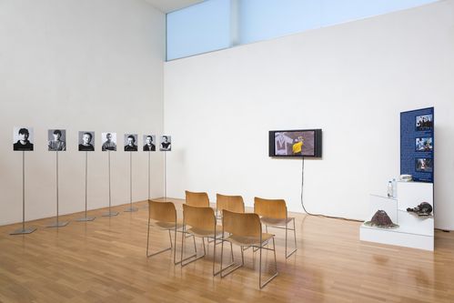 Exhibition view of the multimedia installation by Pawel Althamer 